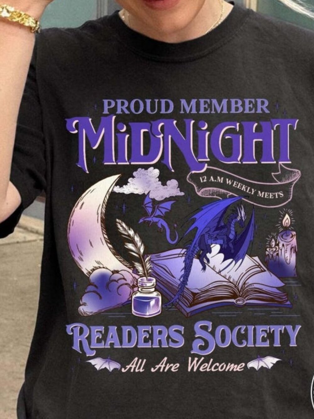 Midnight Readers Society T-shirt, One More Chapter Tee